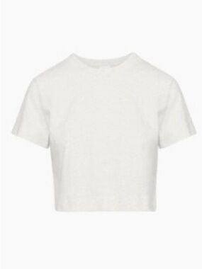 Aritzia Wilfred Free Heather Cloud White T-Shirt